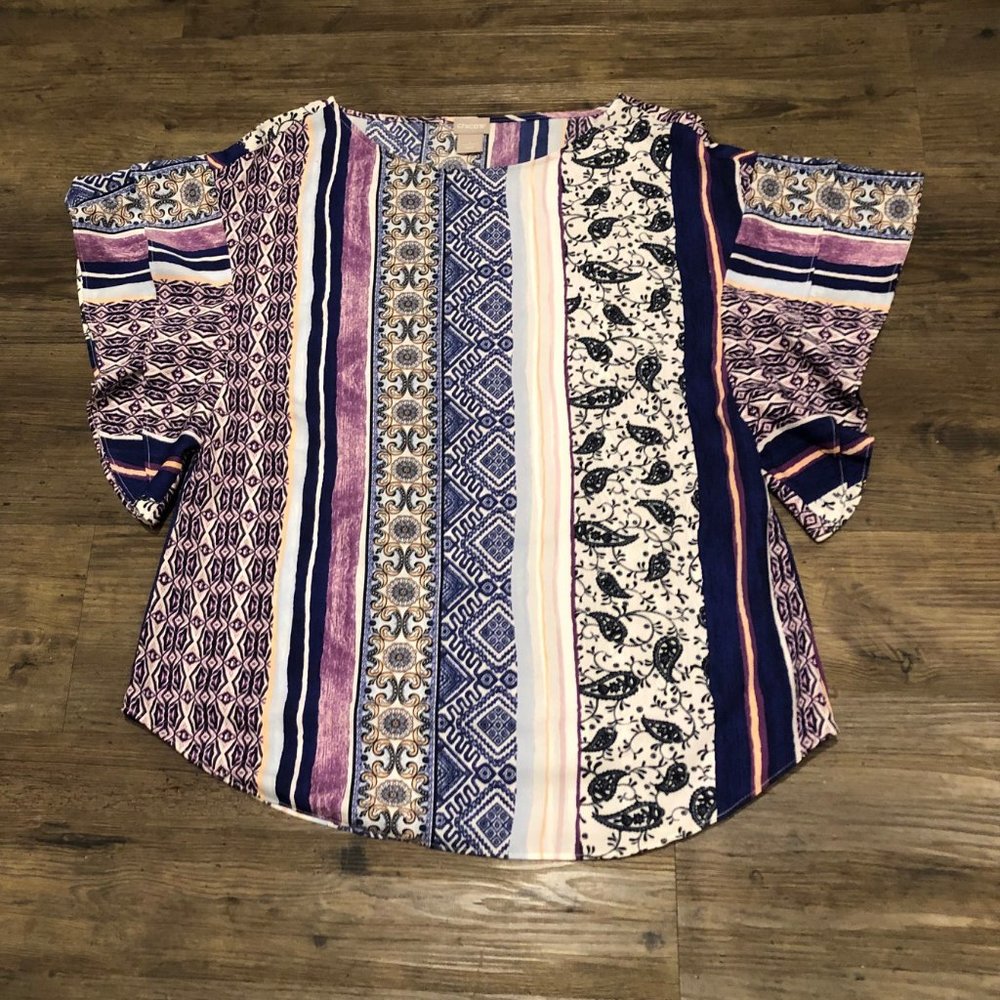 Chico's Flutter Sleeve Top